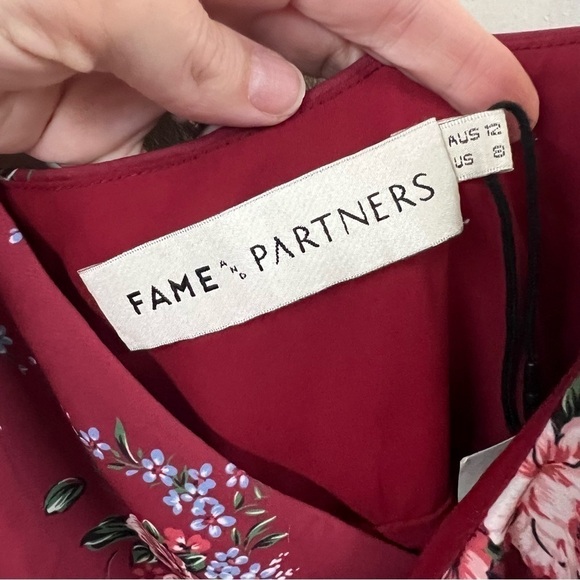 *NEW* Fame & Partners Floral Ruffle Wrap Dress - Picture 7 of 14
